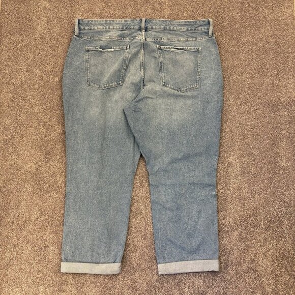 a.n.a Women's Boyfriend Jeans Plus Size 22 W Blue Mid Rise Distressed NWT $59 - Picture 9 of 16